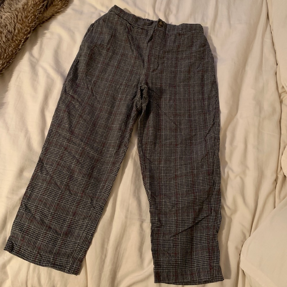 Cropped Flannel Pants
